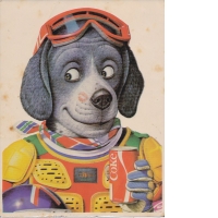 Calcomanía Piloto Perro Coke 80s